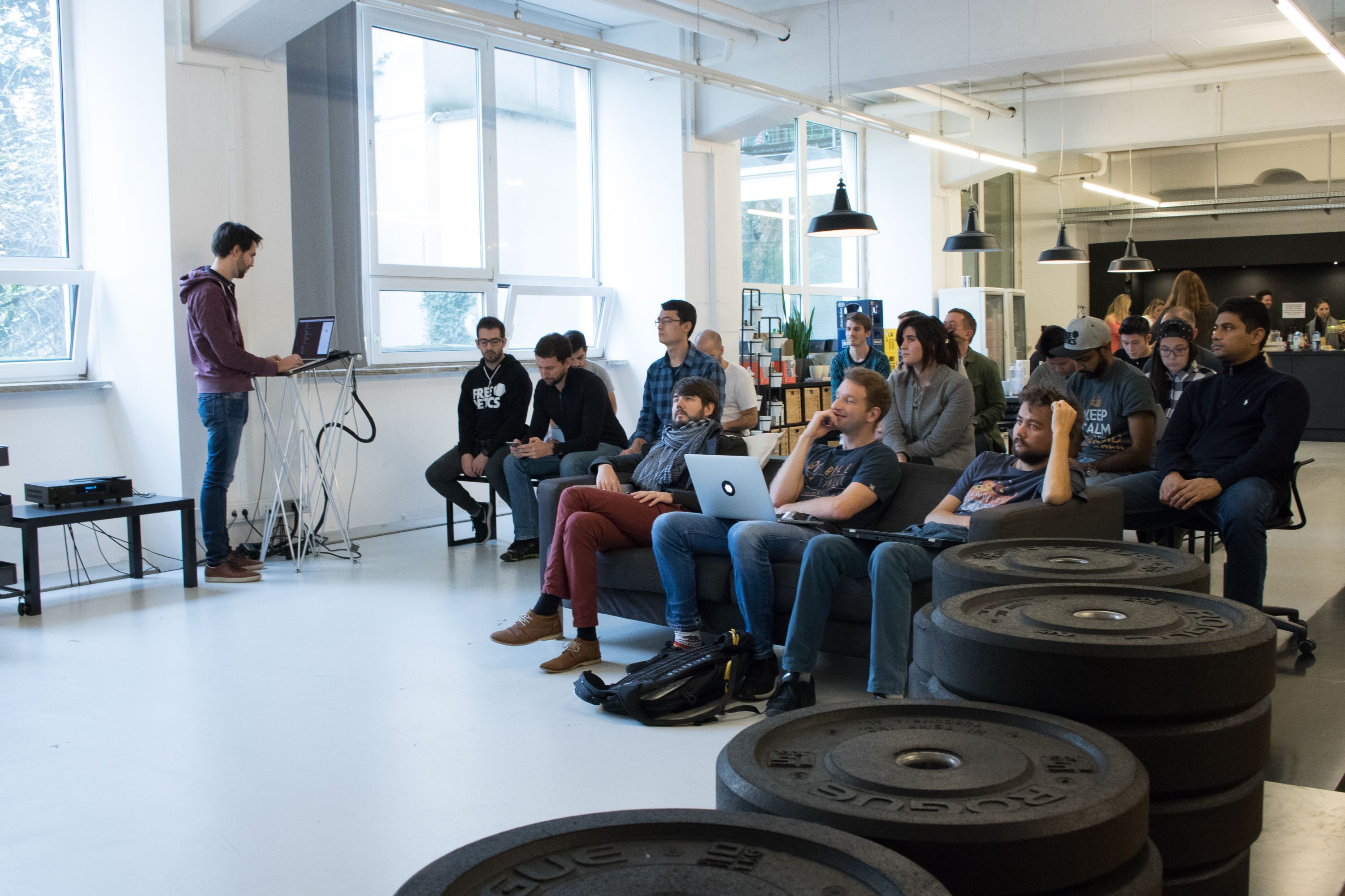 Tech talk crowd